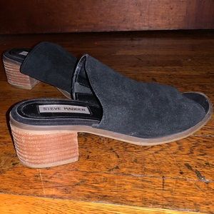 Steve Madden Black Mule Sandal Heels